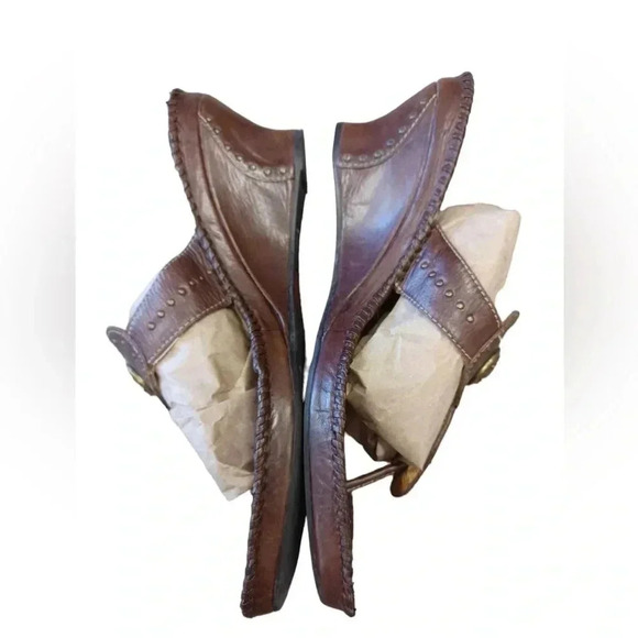 Clarks Artisan Brown Gold Thong Sandals Slides Size  10M - Picture 2 of 8